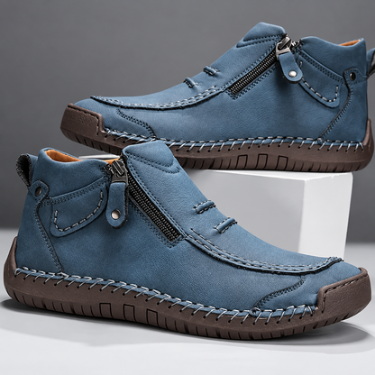 Scarpe Adrián blu, doppia vista laterale