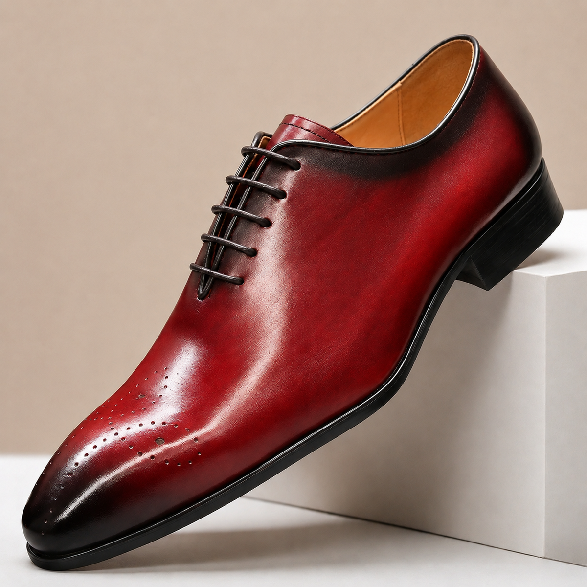 Scarpe Eleganti Alessio in Pelle Pieno Fiore – vista 2