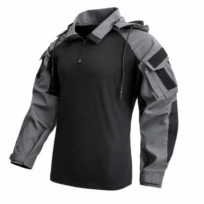 Ares | Completo tattico grigio, vista frontale