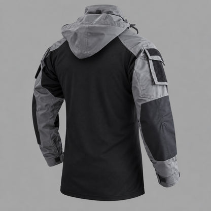 Ares | Completo tattico grigio, vista posteriore