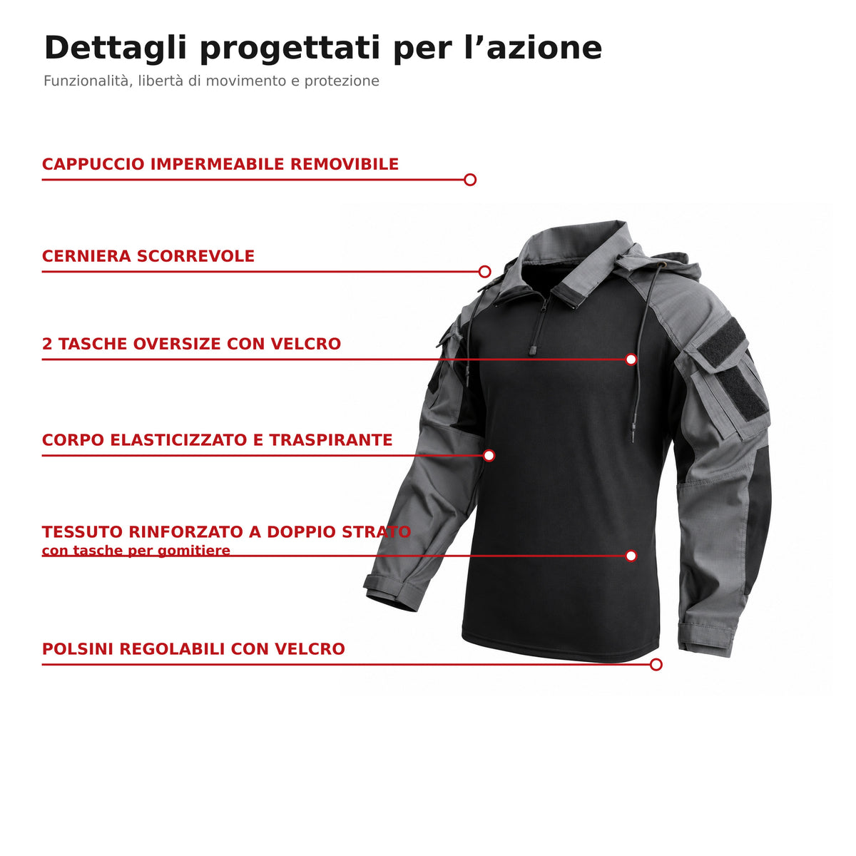 Ares | Dettagli tecnici della maglia tattica