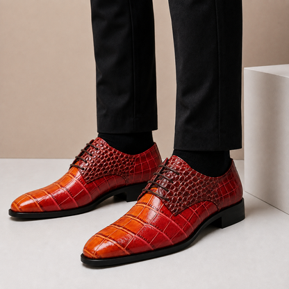 Scarpe Eleganti Armano in Vera Pelle Goffrata – vista 3