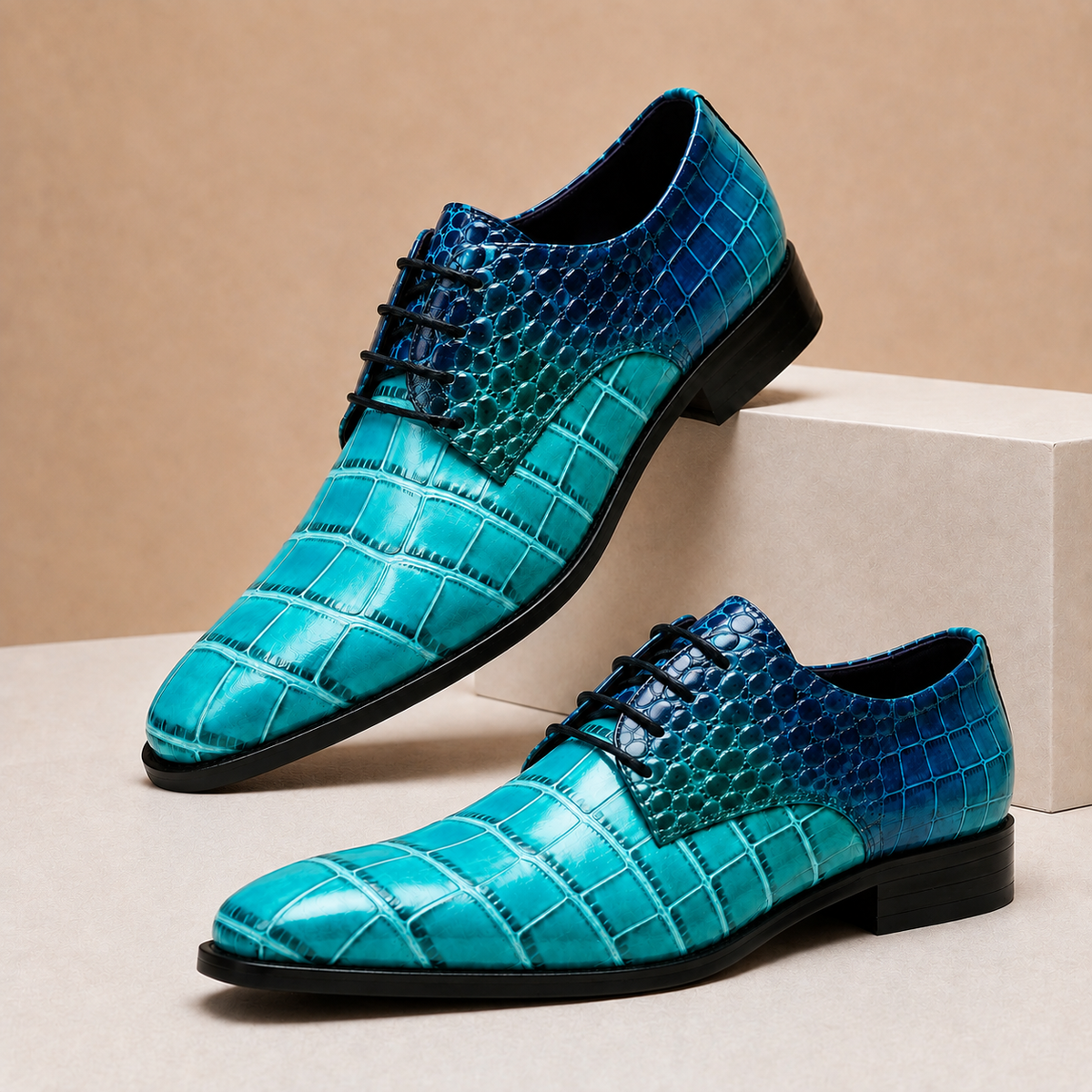Scarpe Eleganti Armano in Vera Pelle Goffrata – vista 8