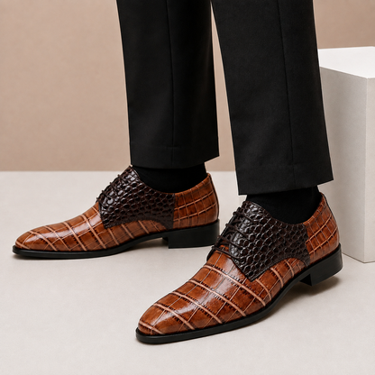 Scarpe Eleganti Armano in Vera Pelle Goffrata – vista 11
