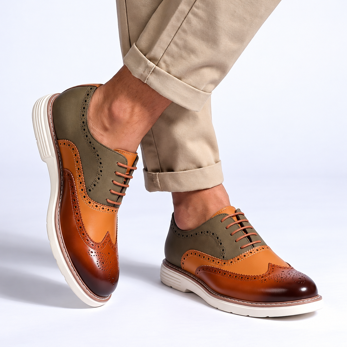 Bernard Oxford Brogue Comfort – Marrone – vista 3