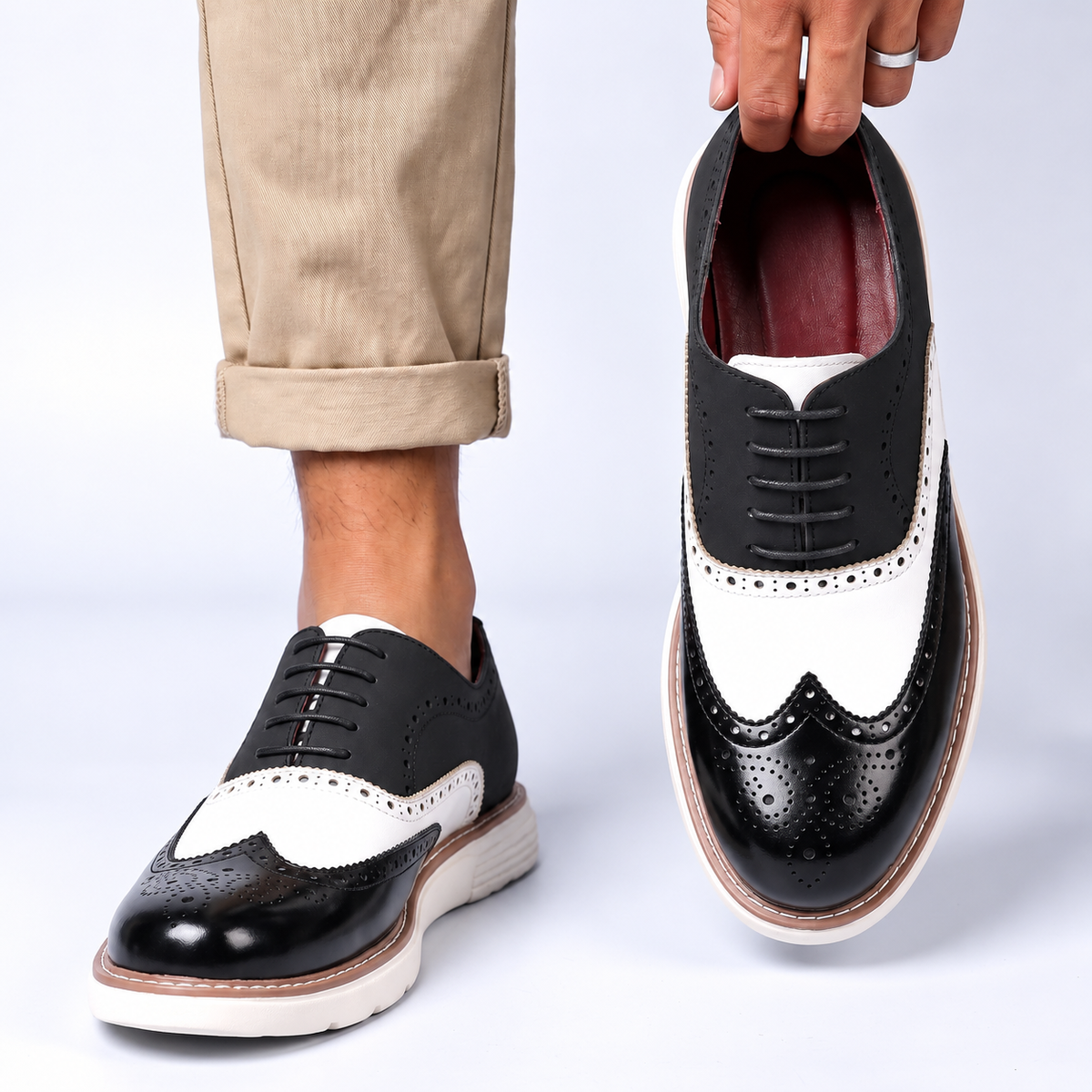 Bernard Oxford Brogue Comfort – Nero – vista 7