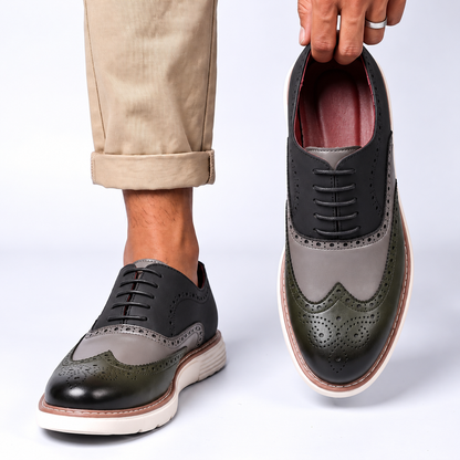 Bernard Oxford Brogue Comfort – Grigio – vista 9