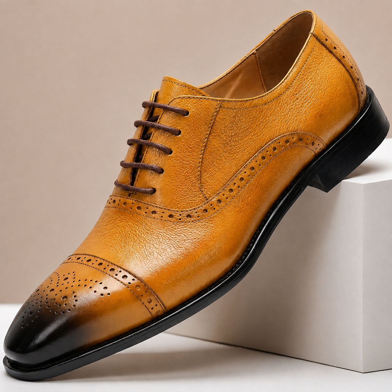 Scarpe Eleganti Bravento in Pelle Pieno Fiore – vista 1