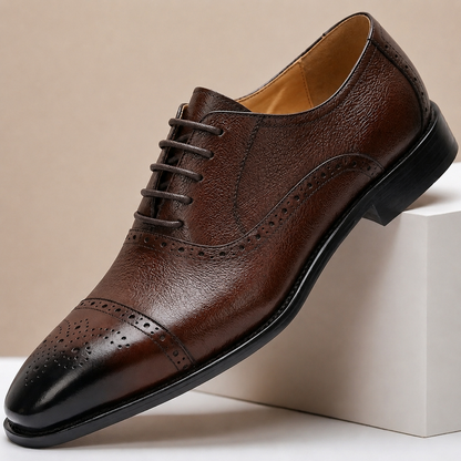 Scarpe Eleganti Bravento in Pelle Pieno Fiore – vista 4
