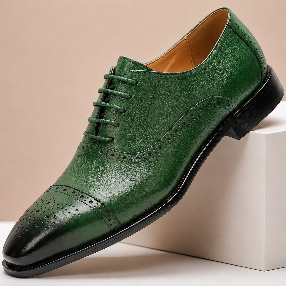 Scarpe Eleganti Bravento in Pelle Pieno Fiore – vista 5