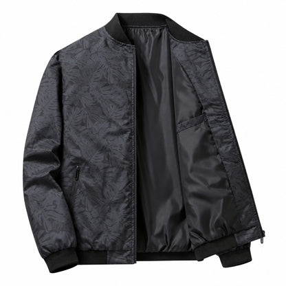 Giacca bomber elegante Castell grigia con motivo floreale