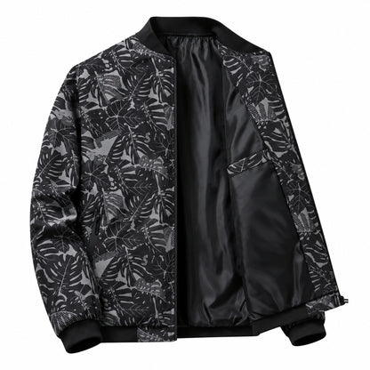 Giacca bomber elegante Castell nera con motivo floreale