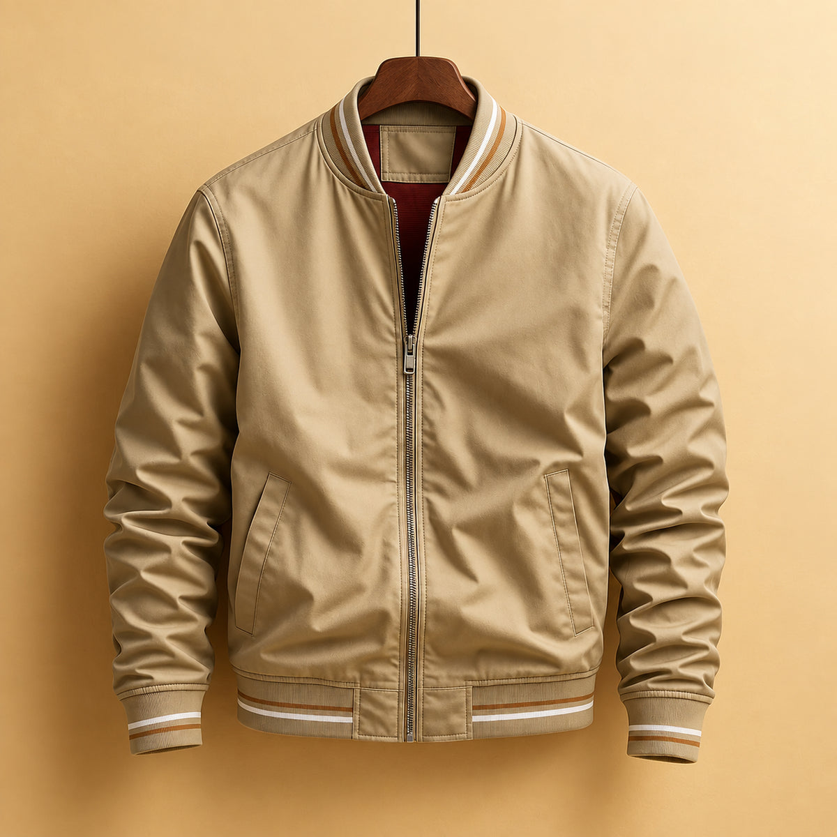 Giacca bomber impermeabile Castell beige