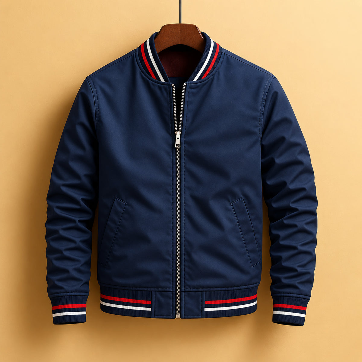 Giacca bomber impermeabile Castell blu navy