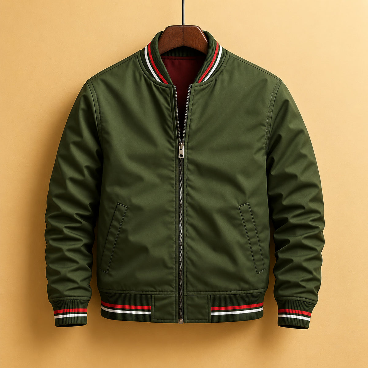 Giacca bomber impermeabile Castell verde oliva