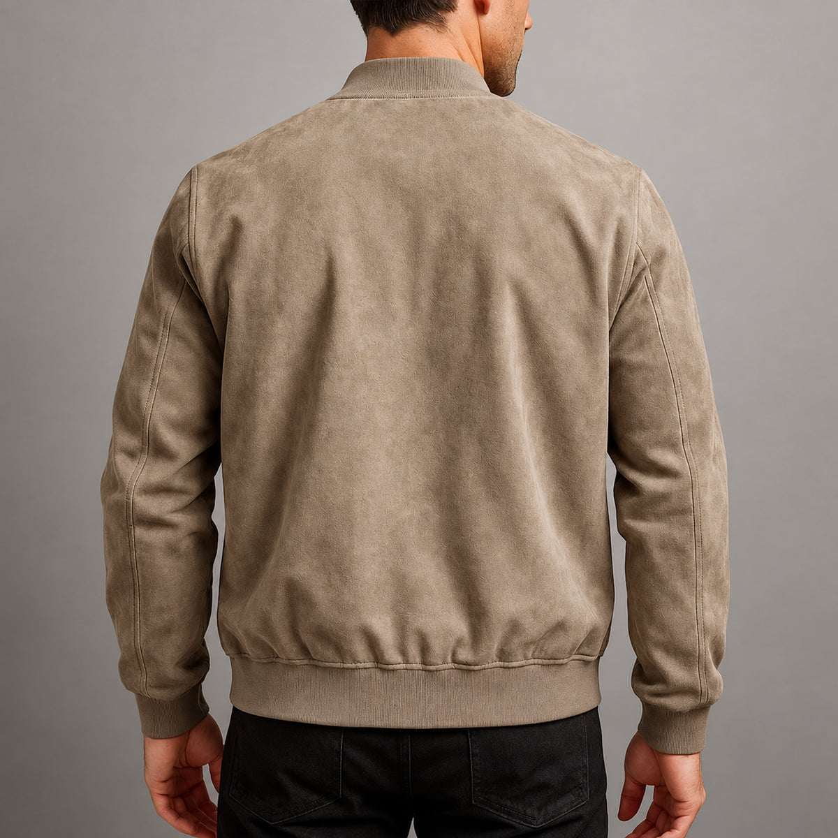Giacca bomber moderna Castell beige, vista posteriore
