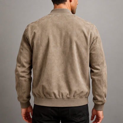 Giacca bomber moderna Castell beige, vista posteriore