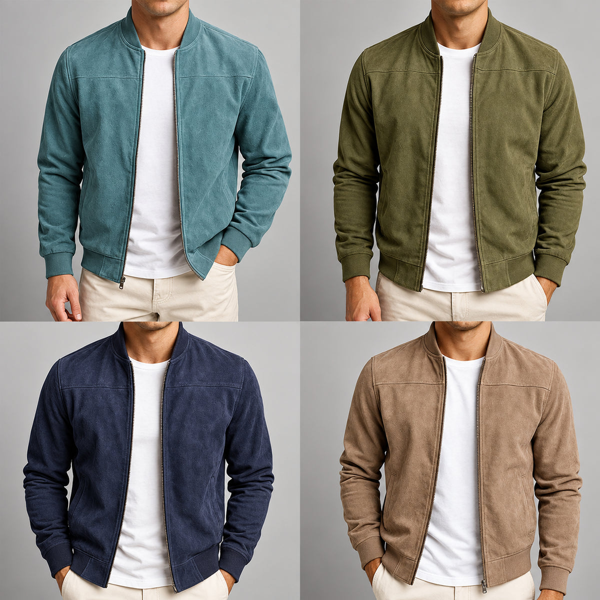 Giacca bomber moderna Castell in quattro varianti colore