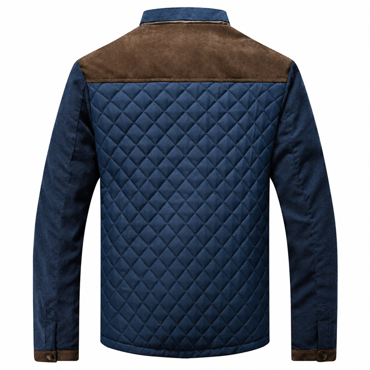 Giacca bomber premium Castell blu e marrone, vista posteriore