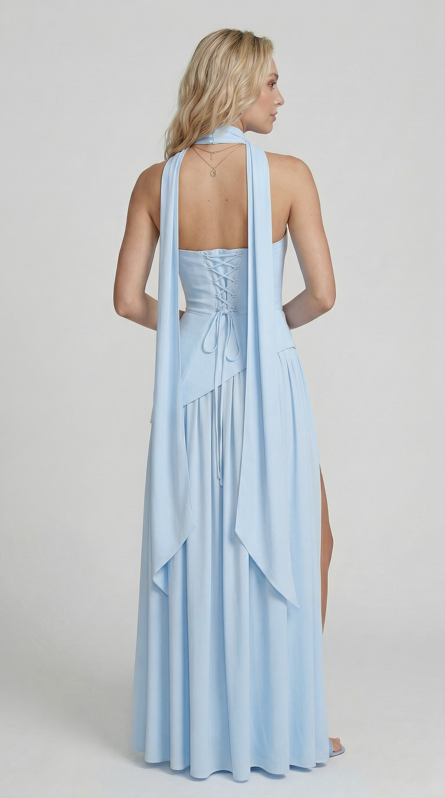 Chloe | Maxi Dress- Azzurro