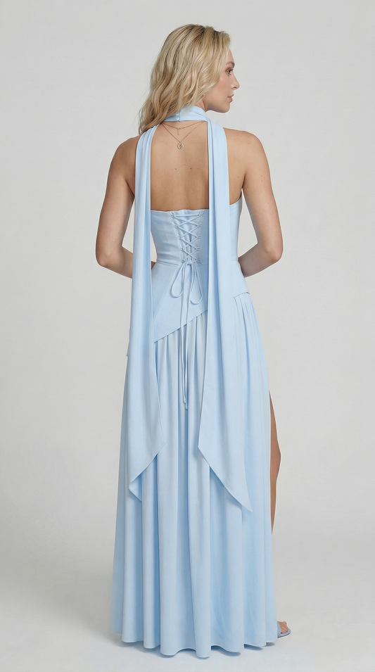 Chloe | Maxi Dress- Azzurro