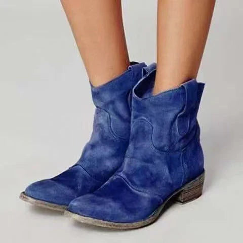 Charlotte | Stivaletti in Camoscio - Blu navy