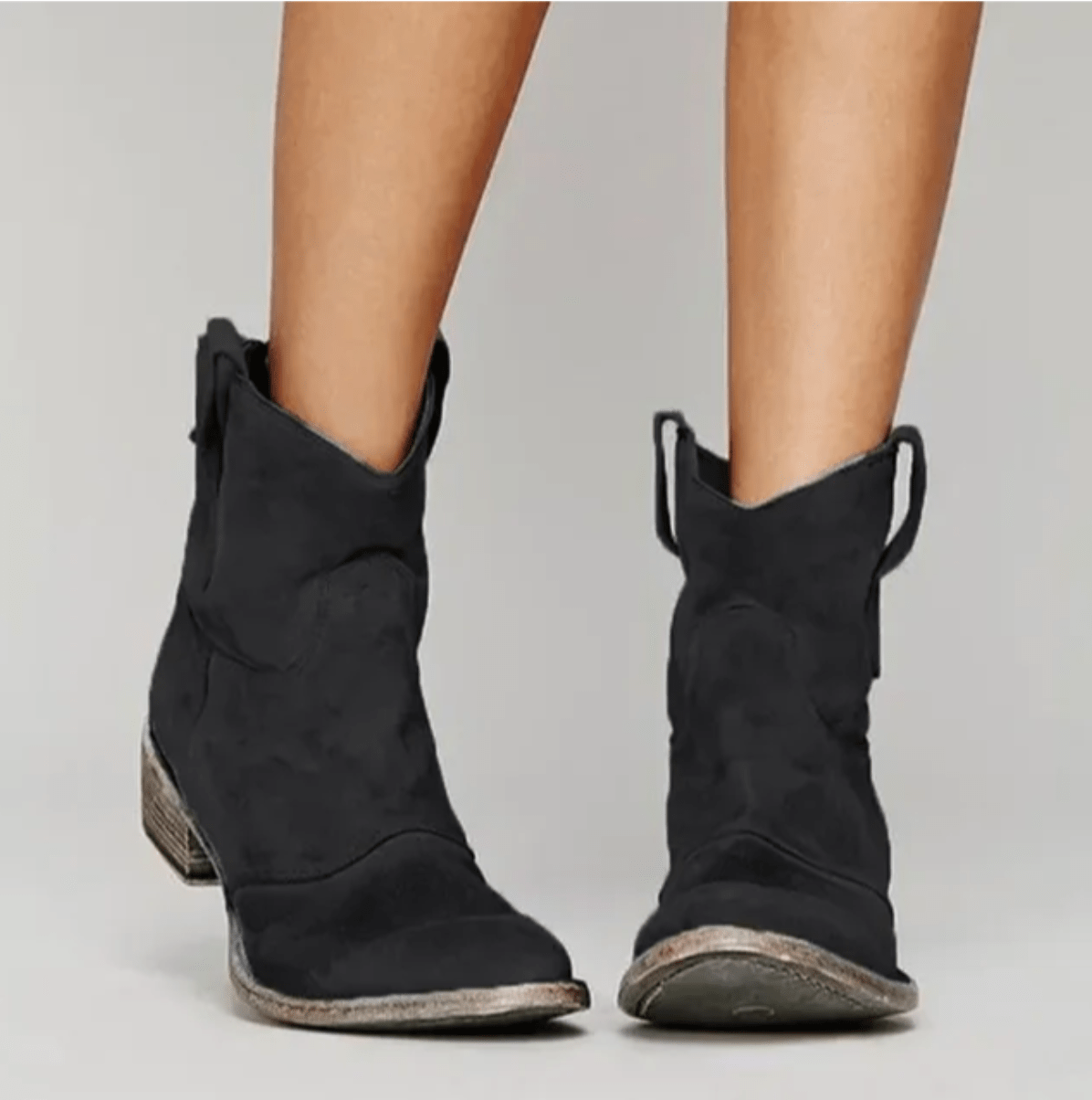 Charlotte | Stivaletti in Camoscio - Nero