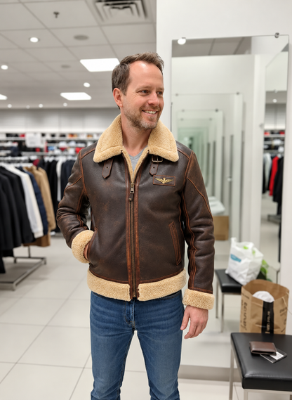 Clément | Giacca aviator vintage — indossata