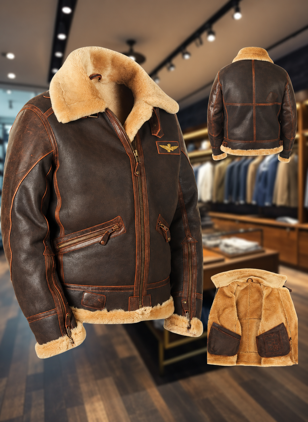 Clément | Giacca aviator vintage — vista 4