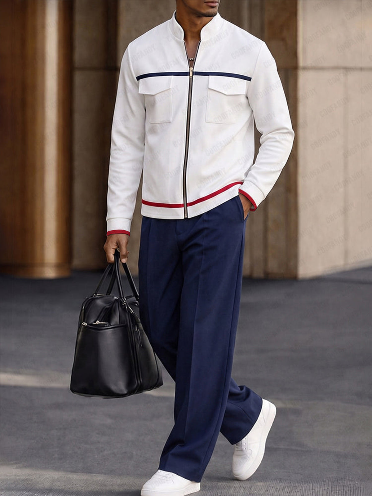 Completo Sportivo con Dettagli a Contrasto Blu navy vista 1