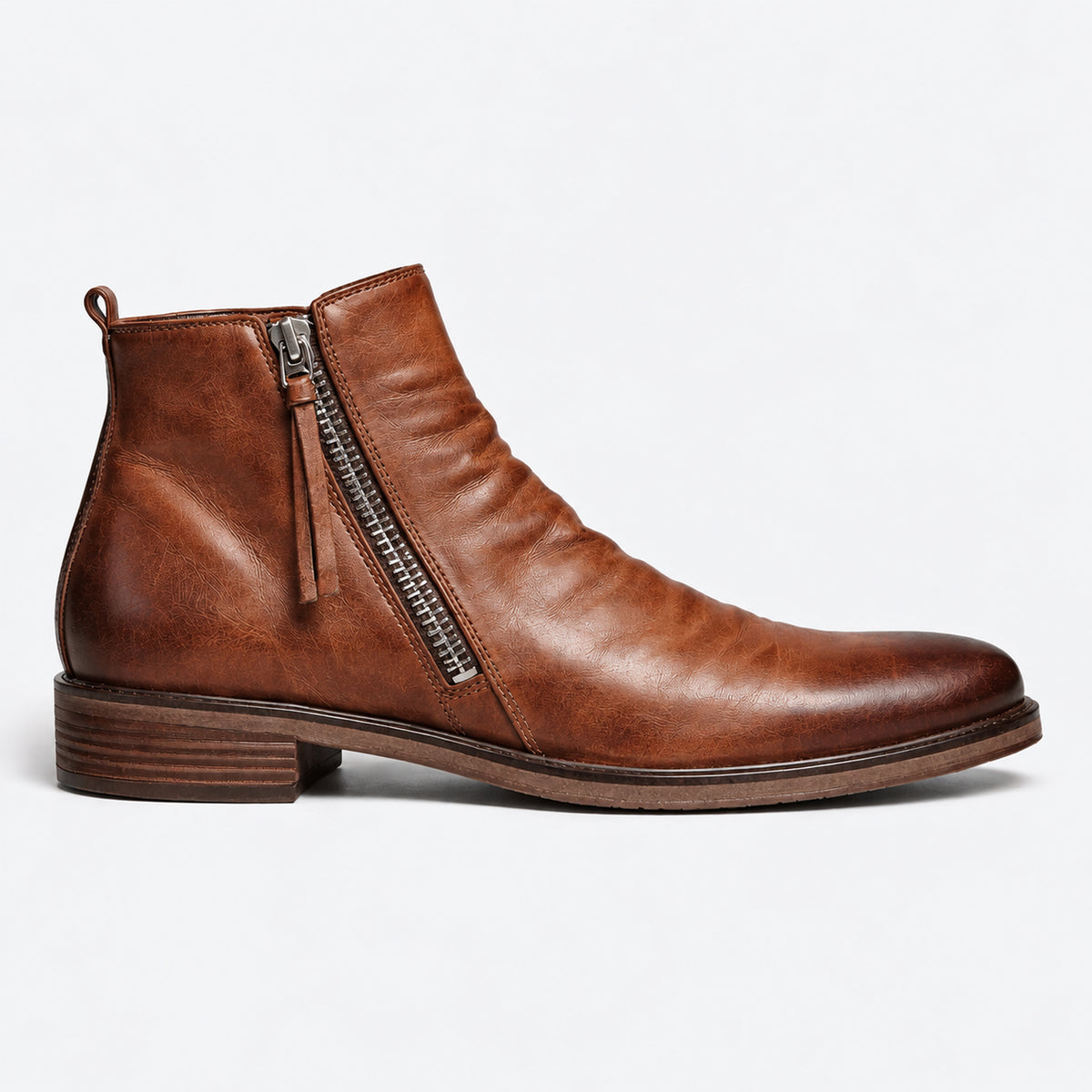 CONNOR, Stivaletti Chelsea con zip laterale in colore crema — immagine 1