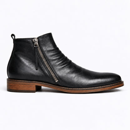 CONNOR, Stivaletti Chelsea con zip laterale in colore nero — immagine 3