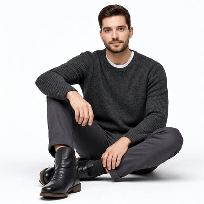 CONNOR, Stivaletti Chelsea con zip laterale in colore nero — immagine 5