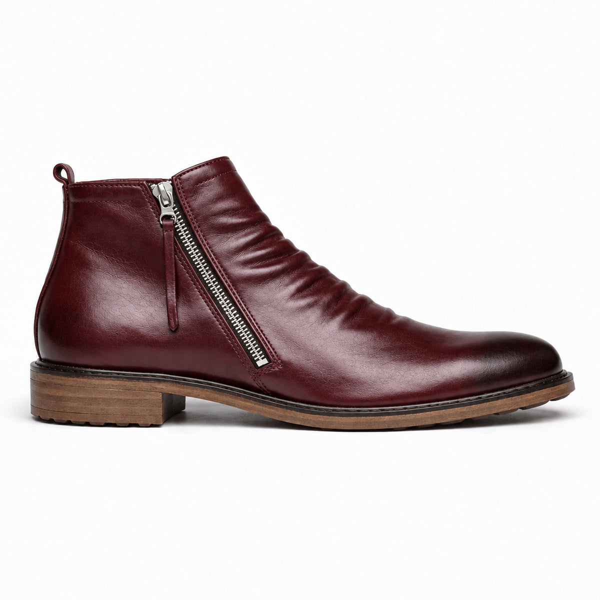 CONNOR, Stivaletti Chelsea con zip laterale in colore rosso — immagine 6