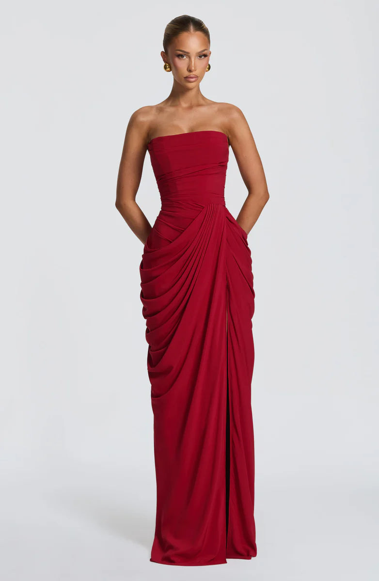 Julie | Mazi Dress - Rosso