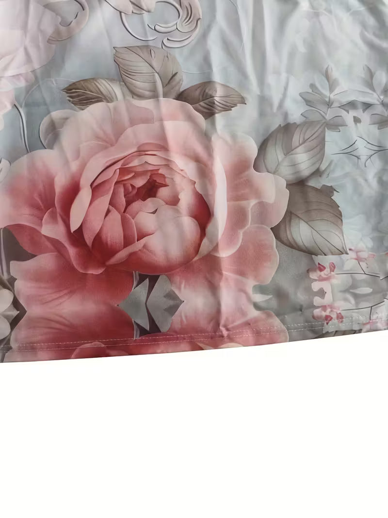 Abito casual da donna con stampa floreale - Acqua