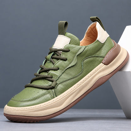 Noble Italiana | Sneakers in vera pelle — Verde, vista 1