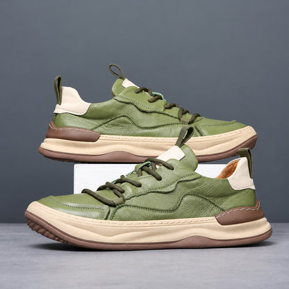 Noble Italiana | Sneakers in vera pelle — Verde, vista 2