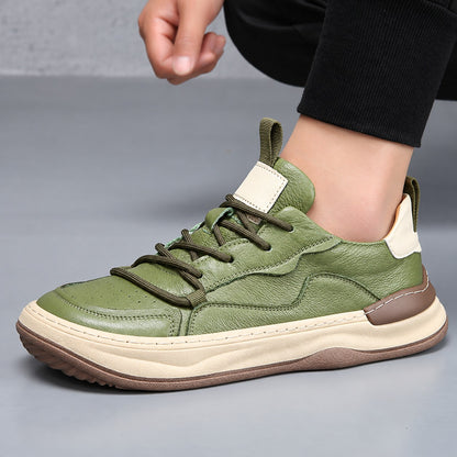 Noble Italiana | Sneakers in vera pelle — Verde, vista 5