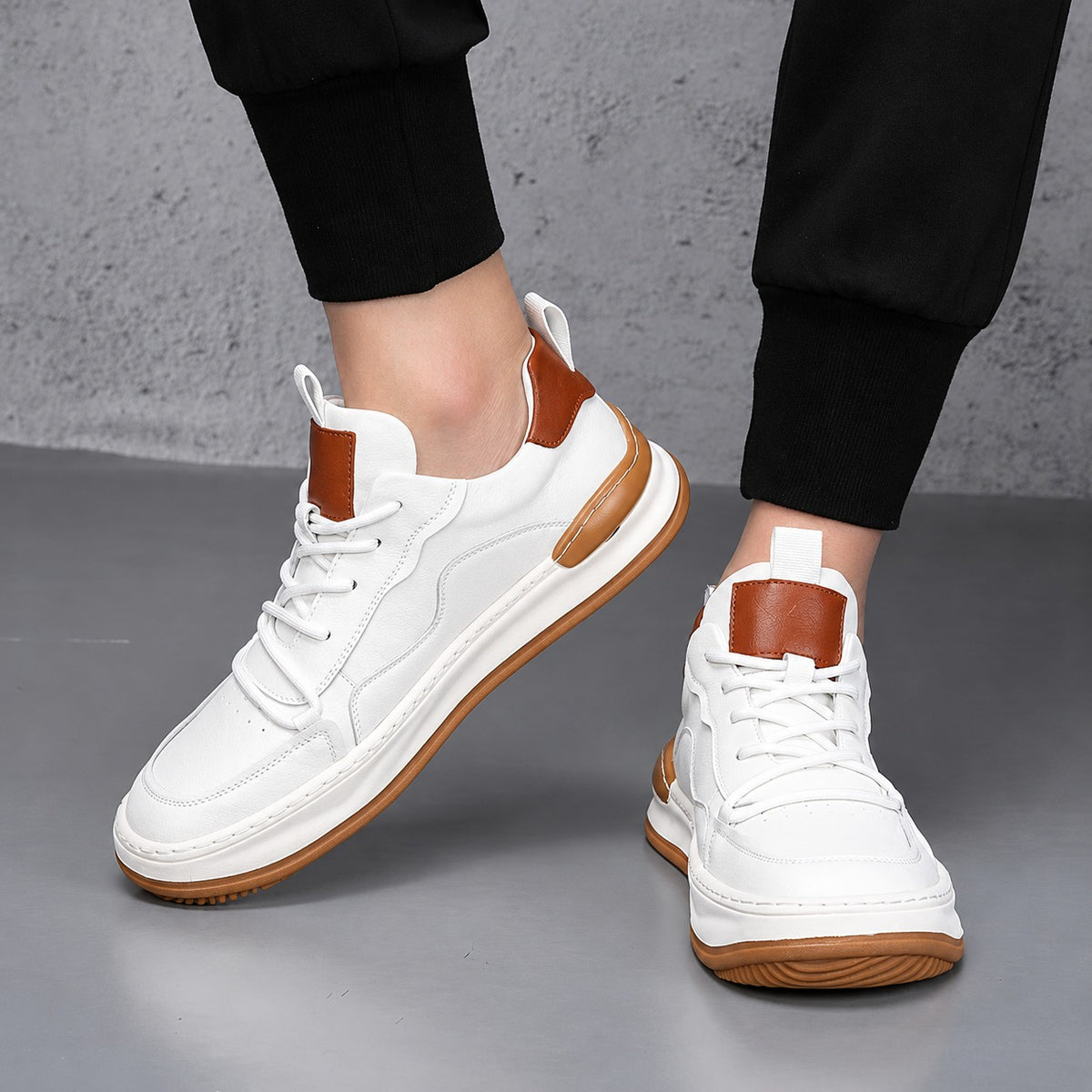 Noble Italiana | Sneakers in vera pelle — Bianco, vista 14