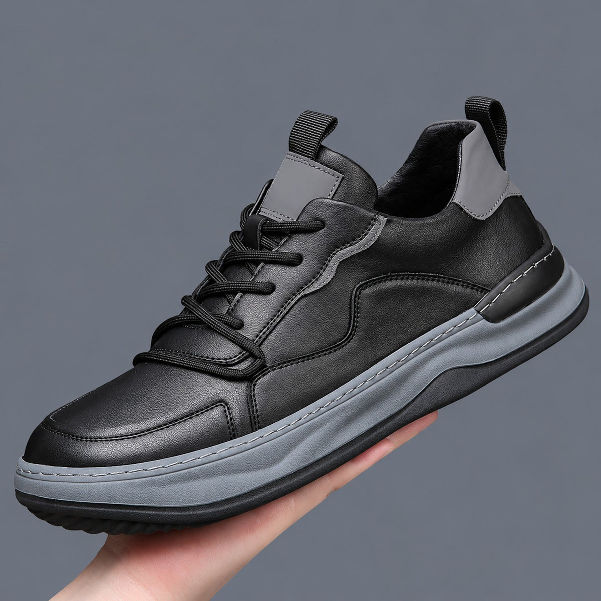 Noble Italiana | Sneakers in vera pelle — Nero, vista 18