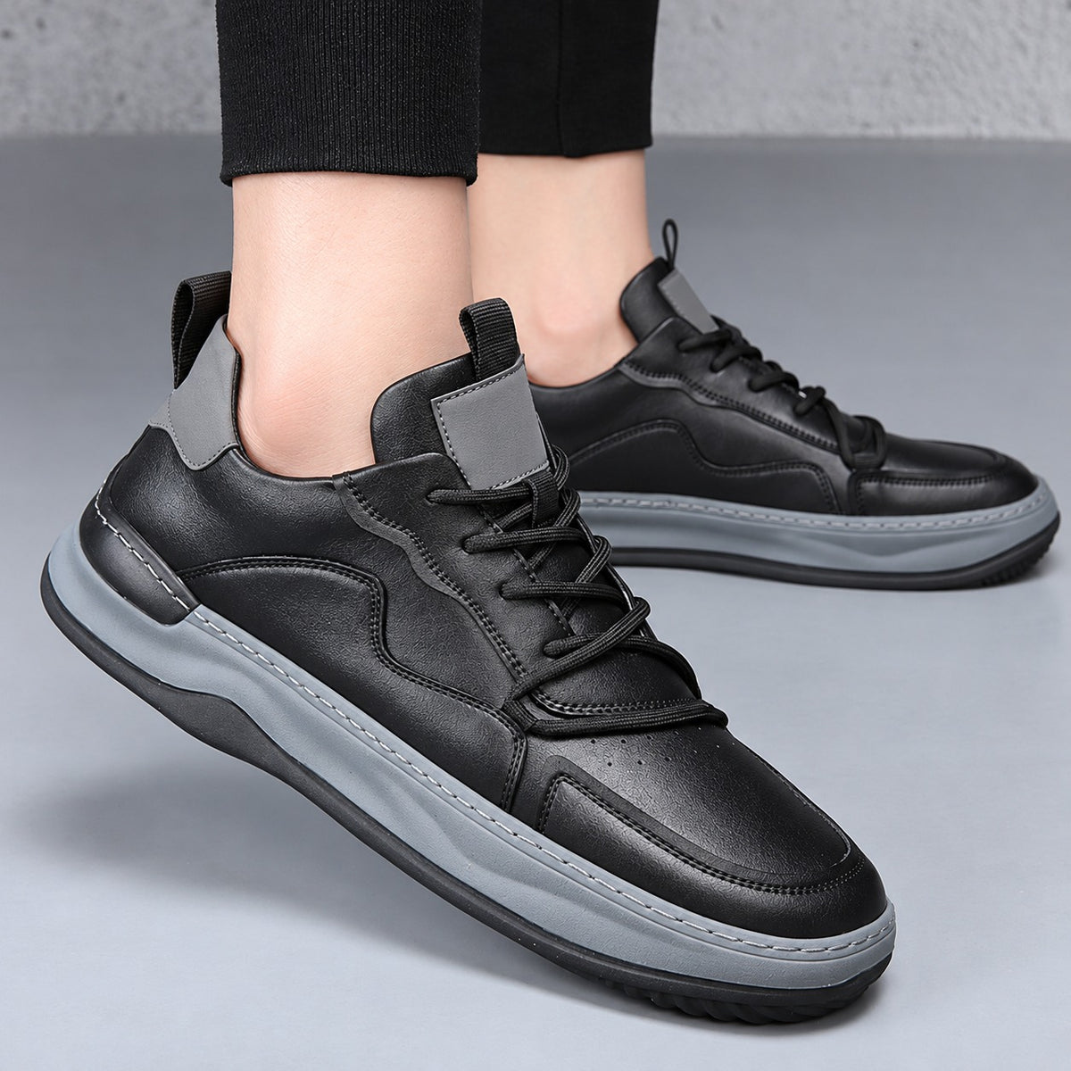 Noble Italiana | Sneakers in vera pelle — Nero, vista 20