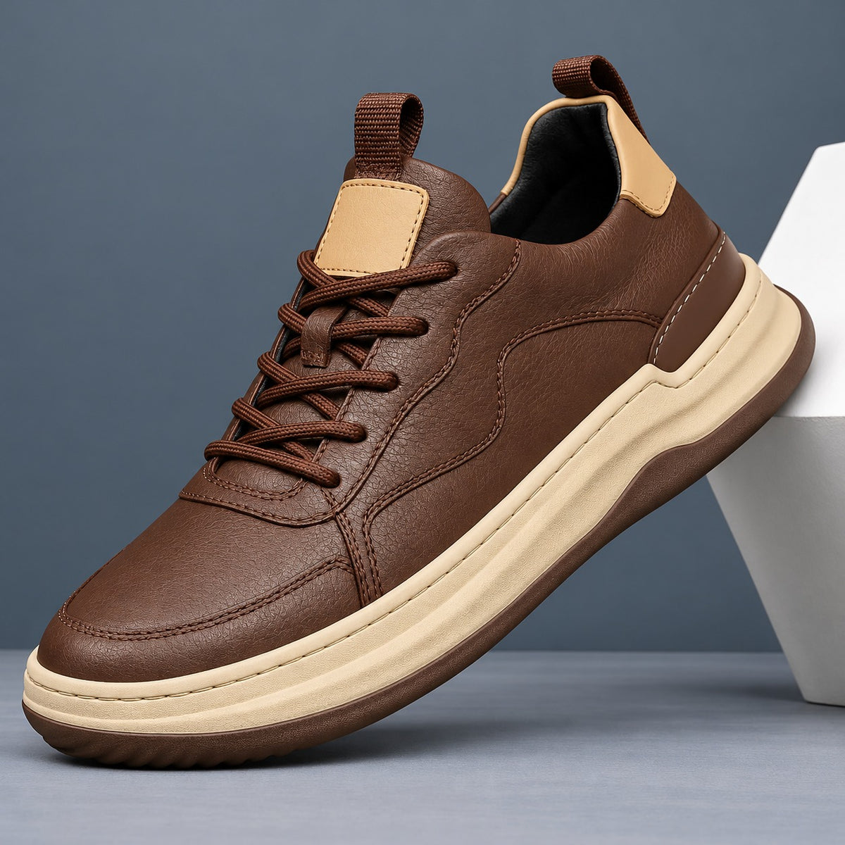 Noble Italiana | Sneakers in vera pelle — Marrone, vista 21
