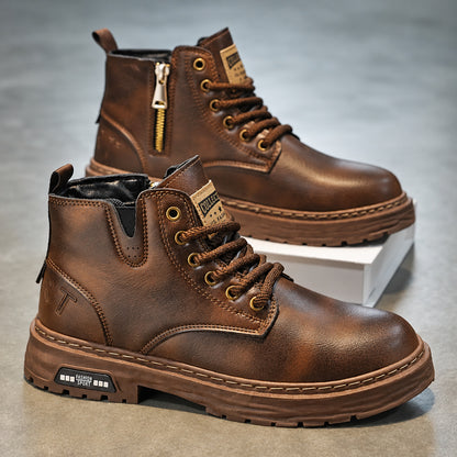 Weston, stivaletti in pelle con zip e lacci — vista 1