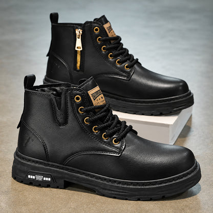 Weston, stivaletti in pelle con zip e lacci — vista 2