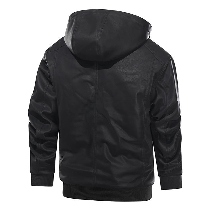 Marziano Giacca in pelle colore Nero, immagine 3