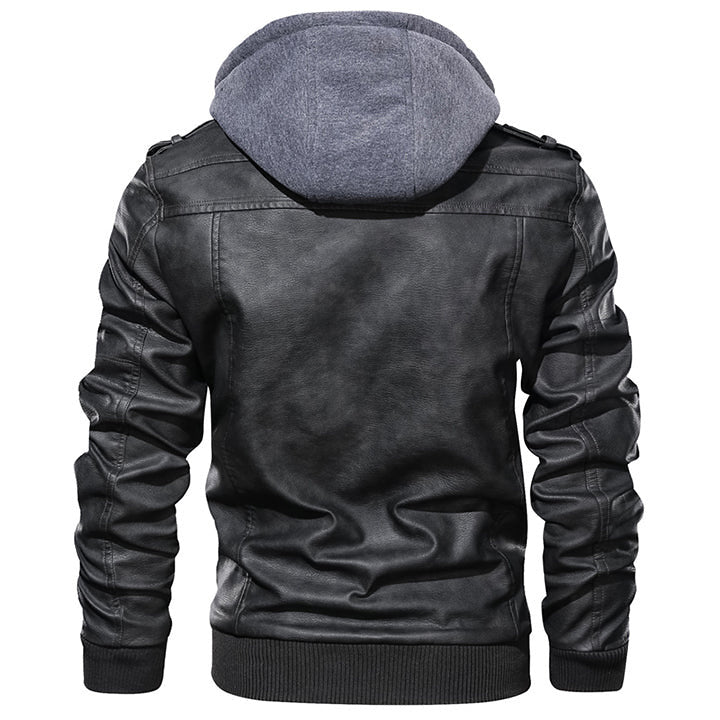 Salvador Giacca in pelle colore Nero, immagine 2