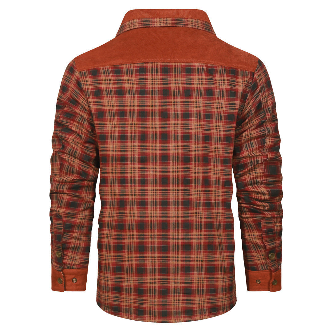 Giacca camicia a quadri colore Rosso vintage, immagine 2