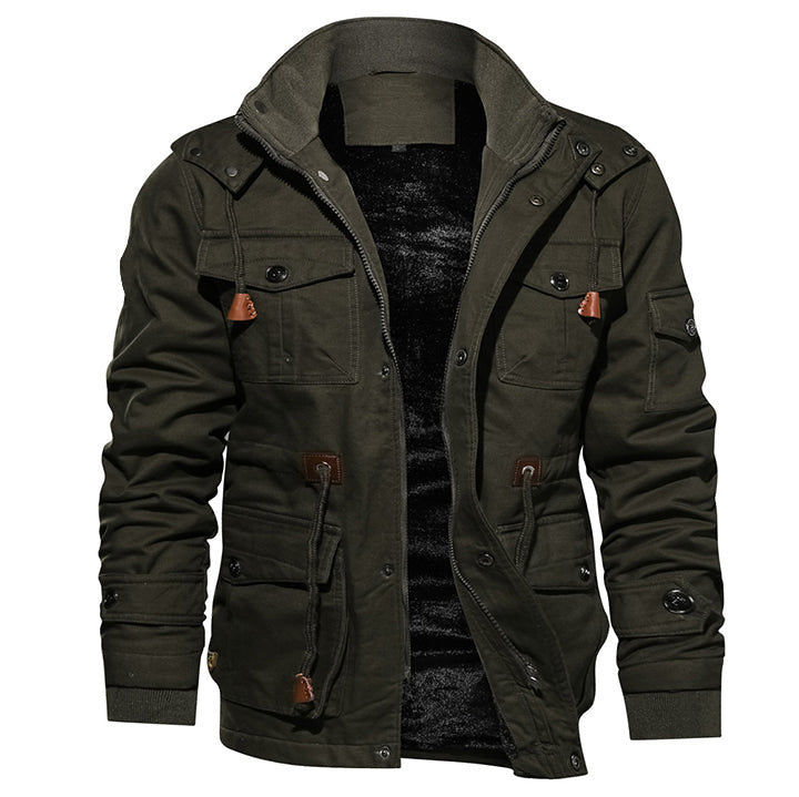 Survival Giacca in cotone colore Verde scuro, immagine 1