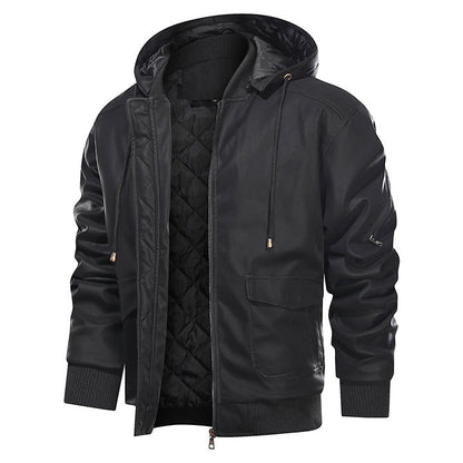 Marziano Giacca in pelle colore Nero, immagine 1